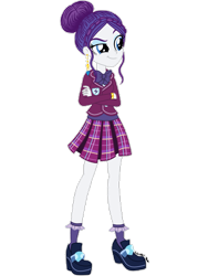 Size: 1536x2048 | Tagged: safe, artist:psshdjndofnsjdkan, imported from derpibooru, rarity, equestria girls, alternate universe, clothes, crystal prep academy uniform, ear piercing, earring, female, jewelry, piercing, school uniform, shoes, simple background, socks, solo, transparent background