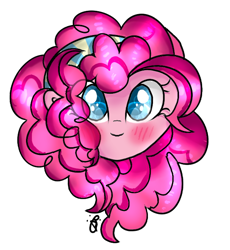 Size: 636x691 | Tagged: safe, artist:gallantserver, artist:thepegasisterpony, imported from derpibooru, pinkie pie, human, bust, female, humanized, portrait, simple background, smiling, solo, transparent background