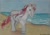 Size: 600x417 | Tagged: safe, artist:spiritedlittlepony, imported from derpibooru, moondancer (g1), beach, deviantart watermark, female, g1, obtrusive watermark, solo, traditional art, watermark