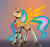 Size: 1146x1078 | Tagged: safe, alternate version, artist:overkenzie, imported from derpibooru, princess celestia, alicorn, pony, robot, robot pony, female, floating wings, horn, solo, wings