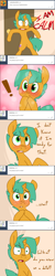 Size: 1280x6400 | Tagged: safe, artist:kryptchild, imported from derpibooru, snails, pony, ask glitter shell, comic:when aero met glitter, absurd resolution, ask, blushing, comic, confused, door, door slam, exclamation point, glitter shell, male, nervous, slam, solo, tumblr