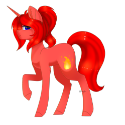 Size: 2300x2313 | Tagged: safe, artist:ohhoneybee, imported from derpibooru, oc, oc only, pony, unicorn, female, high res, mare, raised hoof, simple background, solo, transparent background