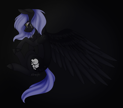 Size: 2423x2134 | Tagged: safe, artist:ohhoneybee, imported from derpibooru, oc, oc only, oc:cloudy night, pegasus, pony, black background, crying, female, high res, mare, sad, simple background, solo