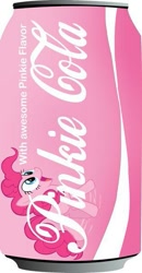 Size: 315x604 | Tagged: safe, imported from derpibooru, pinkie pie, earth pony, pony, can, coca-cola, female, happy, mare, open mouth, smiling, soda, soda can, solo