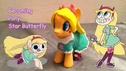 Size: 320x180 | Tagged: artist needed, safe, imported from derpibooru, pony, custom, customized toy, irl, photo, ponified, royal magic wand, star butterfly, star vs the forces of evil, toy