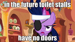 Size: 1280x720 | Tagged: safe, edit, edited screencap, imported from derpibooru, screencap, twilight sparkle, pony, unicorn, it's about time, female, forced meme, future twilight, image macro, in the future, meme, solo