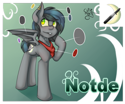 Size: 2325x1945 | Tagged: safe, artist:misfit, imported from derpibooru, oc, oc only, oc:notde, bat pony, pony, piercing, reference sheet, solo, wing piercing