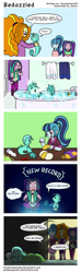 Size: 768x2585 | Tagged: safe, artist:goddessgoodra, artist:tenebrisdawn, artist:tenebrisdawnmlp, imported from derpibooru, adagio dazzle, aria blaze, sonata dusk, oc, oc:penora melody, siren, comic:bedazzled, equestria girls, adoption, aria blaze is not amused, bedazzled, bonding, comic, cute, food, ocbetes, shocked, sleeping, sonataco, taco, that girl sure loves tacos, that pony sure does love tacos, that siren sure does love tacos, the dazzlings, unamused