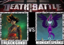 Size: 620x443 | Tagged: safe, imported from derpibooru, sci-twi, twilight sparkle, equestria girls, death battle, dragon ball, dragon ball super, exploitable meme, goku black, meme, midnight sparkle