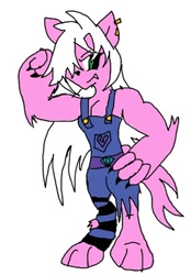 Size: 278x400 | Tagged: safe, imported from derpibooru, oc, oc only, diamond dog, pink fur, simple background, solo, white background