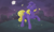 Size: 540x324 | Tagged: safe, artist:conphettey, imported from derpibooru, prince firefly, firefly (insect), g2, male, moon, solo, unshorn fetlocks