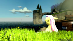 Size: 1920x1080 | Tagged: safe, artist:wapamario63, imported from derpibooru, fluttershy, 3d, female, floppy ears, gmod, solo, sunlight, sunny