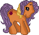 Size: 80x72 | Tagged: safe, artist:katcombs, imported from derpibooru, bright bramley, apple, base used, female, food, g2, g2 to g3, g3, generation leap, gif, looking at you, non-animated gif, pixel art, simple background, smiling, solo, transparent background