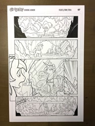 Size: 750x1000 | Tagged: safe, artist:tonyfleecs, idw, imported from derpibooru, princess amore, shining armor, spoiler:guardians of harmony, guardians of harmony, monochrome