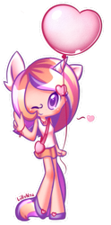 Size: 393x790 | Tagged: safe, artist:lillynya, imported from derpibooru, light heart, anthro, unguligrade anthro, unicorn, female, g2, race swap, solo