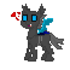 Size: 232x232 | Tagged: safe, artist:radical user 76, imported from derpibooru, changeling, pony town, heart, pixel art, simple background, solo, transparent background