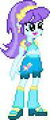 Size: 74x176 | Tagged: safe, artist:botchan-mlp, imported from derpibooru, aqua blossom, equestria girls, animated, blinking, boots, desktop ponies, female, flower, gif, high heel boots, pixel art, simple background, solo, sprite, transparent background