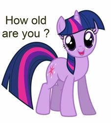 Size: 1024x1133 | Tagged: artist needed, safe, imported from derpibooru, twilight sparkle, pony, unicorn, dialogue, female, looking at you, question, question mark, simple background, solo, talking to viewer, white background
