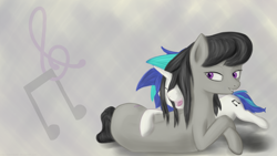 Size: 1920x1080 | Tagged: safe, artist:taggerung, deleted from derpibooru, imported from derpibooru, dj pon-3, octavia melody, vinyl scratch, female, lesbian, scratchtavia, shipping