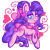 Size: 1000x1000 | Tagged: safe, artist:dolcisprinkles, imported from derpibooru, fantastical february, female, g3, heart eyes, simple background, solo, transparent background, wingding eyes