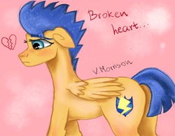 Size: 1800x1400 | Tagged: safe, artist:sugardoll666, imported from derpibooru, flash sentry, pegasus, pony, heartbreak, male, sad, solo