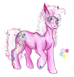 Size: 1169x1211 | Tagged: safe, artist:animagicworld, imported from derpibooru, pinkie pie (g3), female, g3, solo, traditional art