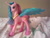 Size: 640x480 | Tagged: safe, artist:mylittleprimo, imported from derpibooru, princess celestia, bed, electronic toy, irl, photo, pinklestia, solo, toy