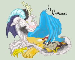 Size: 1280x1024 | Tagged: safe, artist:wolfmarian, imported from derpibooru, discord, oc, younger