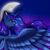 Size: 979x985 | Tagged: safe, artist:australiscat-58, artist:minelvi, imported from derpibooru, princess luna, alicorn, pony, collaboration, crescent moon, female, moon, night, solo, spread wings, transparent moon