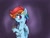 Size: 1024x768 | Tagged: artist needed, safe, artist:unhinged_pony, imported from derpibooru, rainbow dash, pegasus, pony, askdepresseddash, cup, female, looking back, simple background, solo, starry eyes, wingding eyes