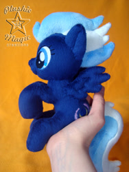 Size: 1024x1365 | Tagged: safe, artist:sunflowertiger, imported from derpibooru, night glider, human, hand, irl, irl human, photo, plushie, solo