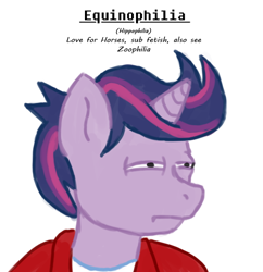 Size: 540x558 | Tagged: dead source, safe, artist:sehad, imported from derpibooru, twilight sparkle, anthro, big book of fetishes, female, futurama, meme, not sure if, philip j. fry, simple, simple background, solo, squint, white background