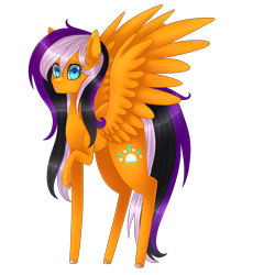 Size: 2000x2000 | Tagged: safe, artist:bonniebatman, imported from derpibooru, oc, oc only, oc:sunrise, pegasus, pony, female, high res, mare, simple background, solo, spread wings, transparent background