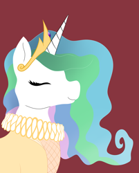 Size: 2879x3575 | Tagged: dead source, safe, artist:ellen124, imported from derpibooru, princess celestia, alicorn, pony, clothes, collar, crown, dress, elizabethan, female, jewelry, regalia, ruff (clothing), solo