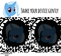 Size: 6000x5463 | Tagged: safe, artist:metalhead97, imported from derpibooru, trixie, pony, unicorn, absurd resolution, faic, female, looking at you, optical illusion, smirk, solo, twiface