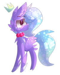 Size: 1024x1259 | Tagged: safe, artist:pinkienight7, imported from derpibooru, oc, oc only, pony, commission, crown, jewelry, necklace, regalia, solo