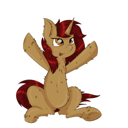 Size: 1280x1280 | Tagged: safe, artist:charrez, imported from derpibooru, oc, oc only, oc:lucy light, pony, unicorn, brony radio germany, happy, sitting, smiling, solo, waving