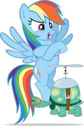 Size: 1030x1546 | Tagged: safe, imported from derpibooru, rainbow dash, tank, crossed hooves, floating, flying, folded forelegs, goggles, official, propeller, simple background, smiling, transparent background