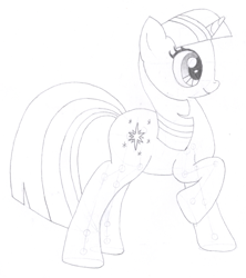Size: 1096x1236 | Tagged: safe, artist:aafh, imported from derpibooru, twilight sparkle, female, monochrome, solo, traditional art
