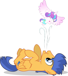 Size: 981x1086 | Tagged: safe, artist:mlp-trailgrazer, imported from derpibooru, flash sentry, princess flurry heart, alicorn, pegasus, pony, baby, baby pony, blowing, cute, diaper, diasentres, duo, equestria's best uncle, eyes closed, female, filly, flurrybetes, flying, male, on back, open mouth, simple background, smiling, spread wings, stallion, trail-grazer is trying to murder us, transparent background, uncle flash, weapons-grade cute