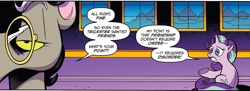 Size: 1988x723 | Tagged: safe, artist:andypriceart, idw, imported from derpibooru, accord, starlight glimmer, spoiler:comic, spoiler:comic50, monocle, panel