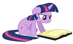 Size: 1600x973 | Tagged: safe, imported from derpibooru, twilight sparkle, the best night ever, book, female, reading, simple background, solo, transparent background, vector