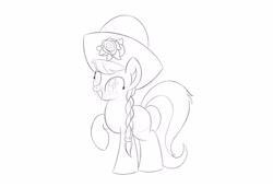 Size: 3500x2400 | Tagged: safe, artist:ideltavelocity, imported from derpibooru, lily dache, pony, hat, solo, wip