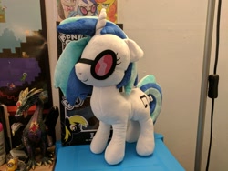 Size: 4048x3036 | Tagged: safe, artist:onlyfactory, imported from derpibooru, photographer:captaincakewalk, derpy hooves, dj pon-3, vinyl scratch, pony, absurd resolution, bootleg, funko, irl, photo, plushie, solo, toy