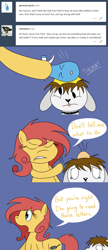 Size: 1280x2951 | Tagged: safe, artist:hummingway, imported from derpibooru, oc, oc only, oc:pan pare, pony, ask-humming-way, dialogue, tumblr, tumblr comic