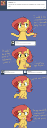 Size: 1280x3491 | Tagged: safe, artist:hummingway, imported from derpibooru, oc, oc only, oc:pan pare, pony, ask-humming-way, descriptive noise, dialogue, meme, simple background, tumblr, tumblr comic