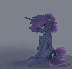 Size: 707x669 | Tagged: safe, artist:braindead, imported from derpibooru, princess luna, alicorn, pony, luna-afterdark, alternate design, chest fluff, female, sitting, solo