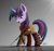 Size: 2200x2063 | Tagged: safe, artist:duskie-06, imported from derpibooru, twilight sparkle, pony, big sister, bioshock, clothes, commission, crossover, female, gun, i can't believe it's not ncmares, lidded eyes, open mouth, raised hoof, reflection, signature, simple background, smiling, solo, sunlight, weapon