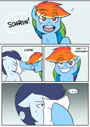 Size: 1240x1748 | Tagged: safe, artist:lrusu, imported from derpibooru, rainbow dash, soarin', pony, comic:rainbow crush, comic, dialogue