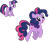 Size: 1024x868 | Tagged: safe, artist:mara-vaca, imported from derpibooru, twilight sparkle, pony, alternate hairstyle, cute, female, open mouth, raised hoof, simple background, solo, transparent background, vector